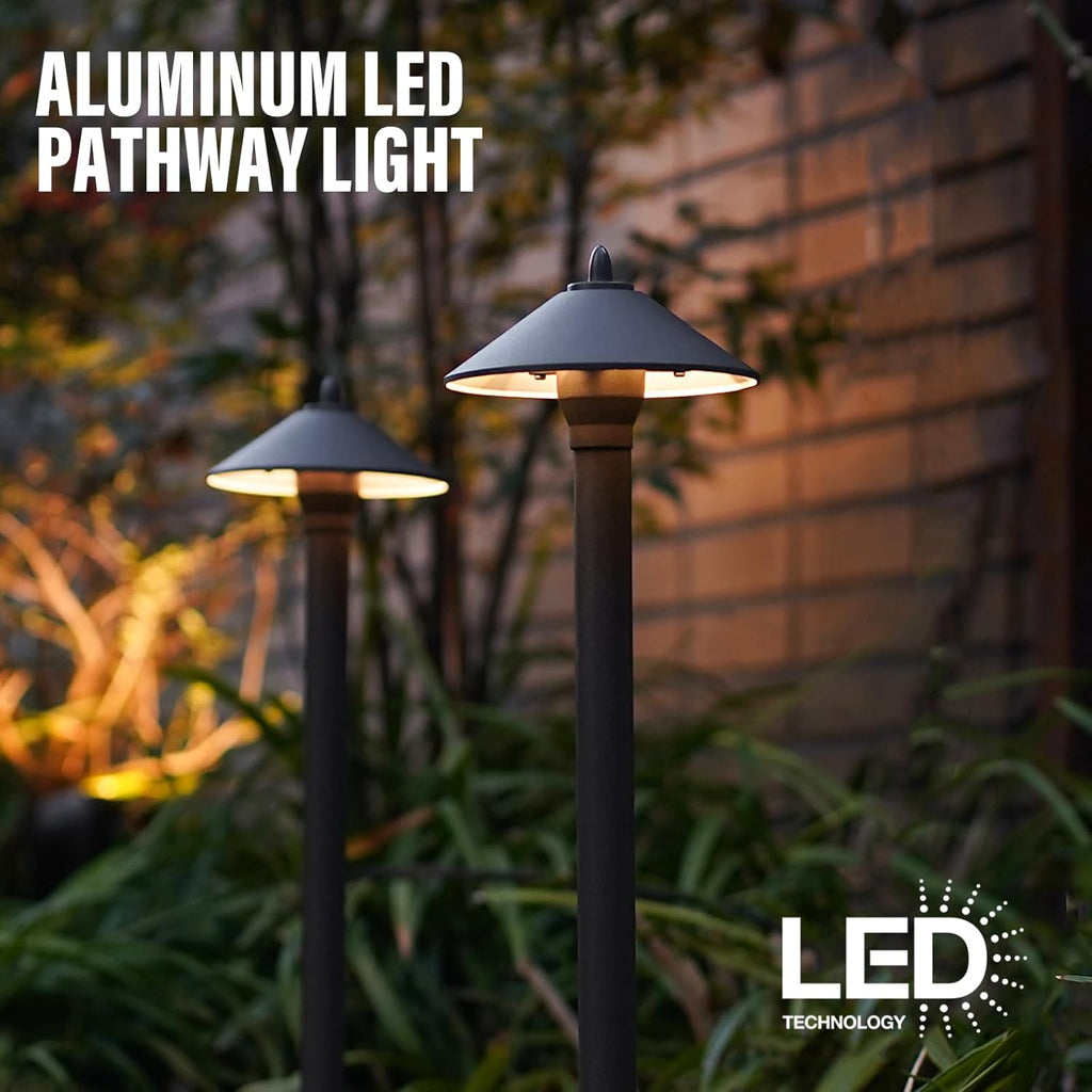 VENUS MANUFACTURING Low Voltage LED Pathway Lights 1.2W Outdoor Landscape Lighting 6 Pack 40 Lumen Landscape Path Lights 2700K for Lawn Patio Yard Walkway Driveway Pathway Garden - Venus Manufacture