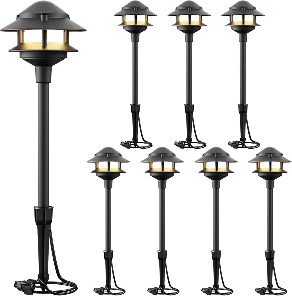 VENUS MANUFACTURING Landscape Lighting LED Outdoor Low Voltage Pathway Light 12V AC 2.2W 32Lumen Warm White Landscape Lighting for Garden Path Driveway Yard