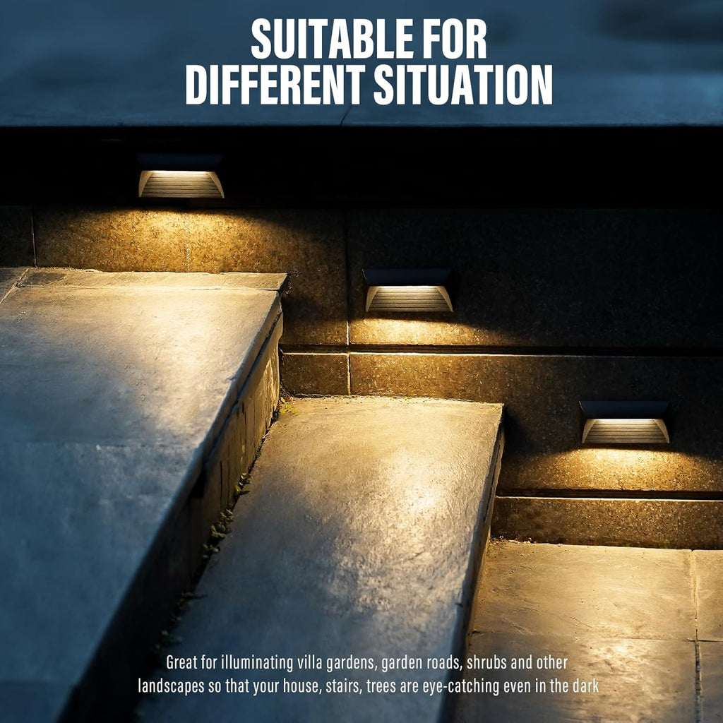 VENUS MANUFACTURING 2W Low Voltage Deck Lights LED Outdoor Stair Lights 3000K 12V Wired Step Lighting, Die-cast Aluminum for Fence, Yard, Patio, and Pathway