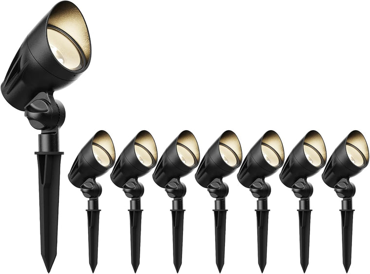 Low Voltage Landscape Lighting 8 Pack Floodlight LED Light 11W Outdoor Spotlight for Driveway Yard Lawn Flood Garden 8401-2650-08