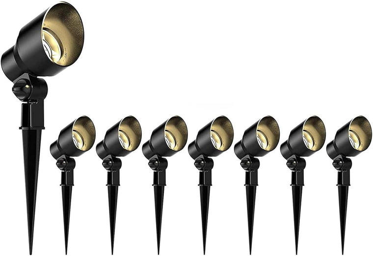 Malibu 6 Watt LED Floodlight, 8 Pack, Landscape Lighting Outdoor Spotlight Waterproof Lighting for Driveway, Yard, Lawn, Flood, Garden, Outdoor Lighting 8401-2604-08