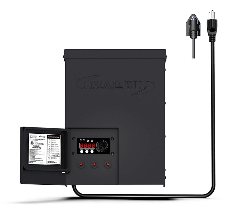 900 Watt Low Voltage Transformer by Malibu with Sensor Photo Cell and Weather Shield for Low Voltage Landscape Lighting Spotlight Outdoor Transformer 120V Input 12V Output 8100-0900-01