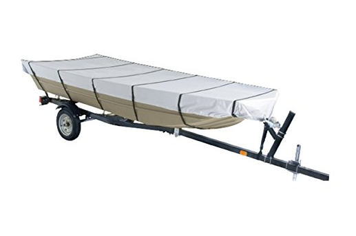 Goodsmann Jon Boat Covers, Silvery gray, water resistant, weather protection, trailerable, Silver Poly 1000, different size - Venus Manufacture