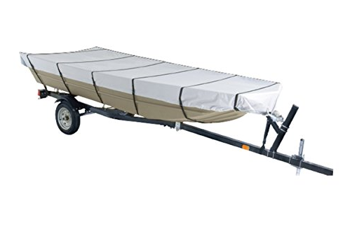 Goodsmann Jon Boat Covers, Silvery gray, water resistant, weather protection, trailerable, Silver Poly 1000, different size - Venus Manufacture